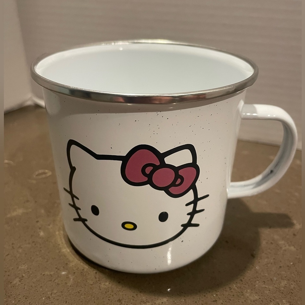 Sanrio Hello Kitty White Enamel Mug